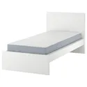 IKEA MALM МАЛЬМ, каркас кровати с матрасом, белый / Вестерёй средней жесткости, 90x200 см 595.446.41 фото thumb №1