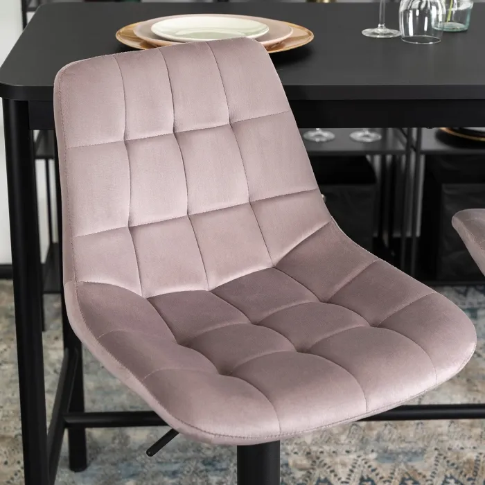 Барний стілець оксамитовий MEBEL ELITE ARCOS 2 Velvet, рожевий фото №3