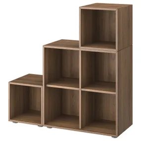 IKEA EKET ЭКЕТ, комбинация шкафов с ножками, грецкий орех, 105x35x107 см 095.688.42 фото