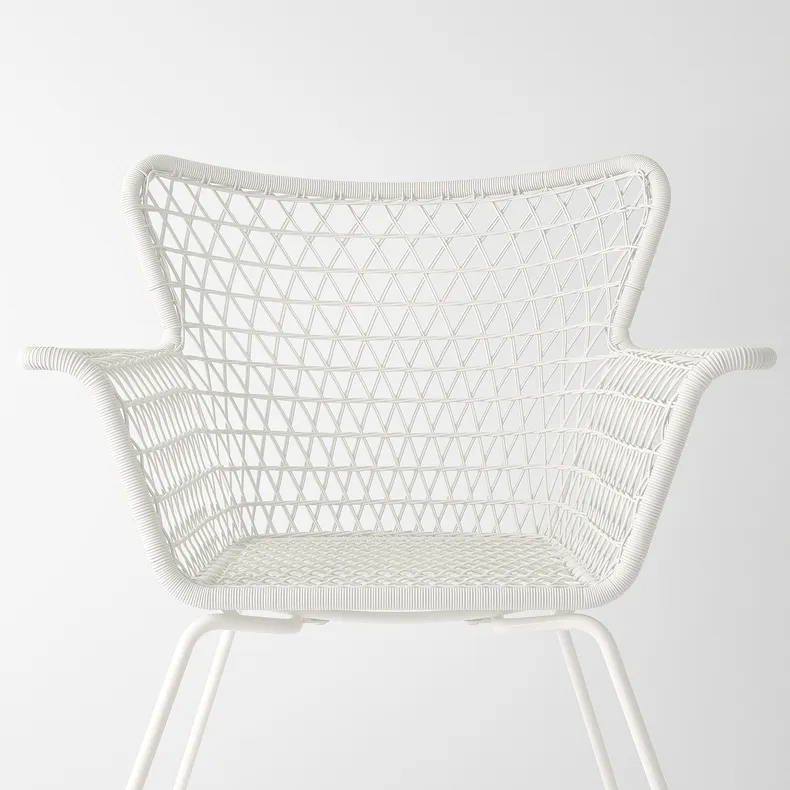 IKEA HÖGSTEN ХЕГСТЕН, крісло з підлокітниками, вуличне, білий 202.098.62 фото №5