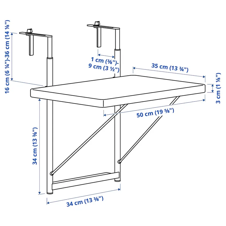 IKEA TORPARÖ ТОРПАРЁ, стол+2 складных стула, д / сада, белый / белый / серый, 50 см 594.948.63 фото №5