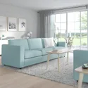IKEA VIMLE ВІМЛЕ, 3-місний диван-ліжко, САКСЕМАРА світло-синій 495.372.07 фото thumb №3