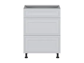 BRW Кухонный цокольный шкаф Verdi 60 см с ящиками светло-серый матовый, греноловый серый/светло-серый матовый FL_D3S_60/82_2SMB/SMB-SZG/JSZM фото
