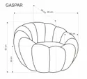 Мягкое кресло HALMAR GASPAR, крем фото thumb №3