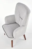 Мягкое кресло HALMAR BISHOP, ткань: серый, ореховый фото thumb №9
