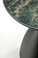 Журнальный столик HALMAR MORENA 50x50 см, зеленый мрамор / черный / золотой фото thumb №5