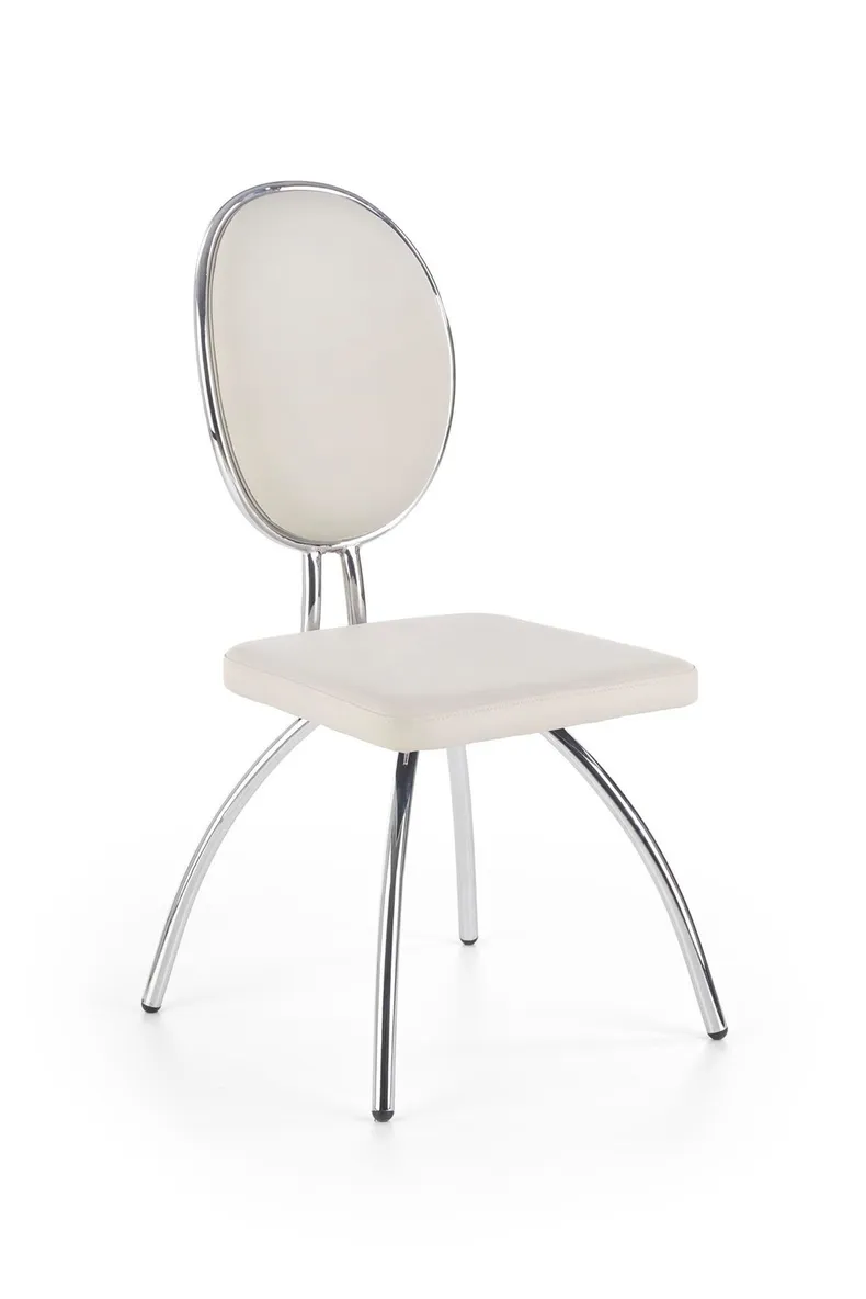 Кухонный стул HALMAR K297 светло-серый/хром фото №1