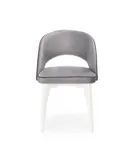 Кухонный стул бархатный HALMAR MARINO Velvet, серый MONOLITH 85 / белый фото thumb №8