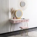 Туалетный столик с креслом MEBEL ELITE SANDY, розовый / золотой фото thumb №2