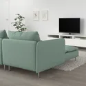 IKEA SÖDERHAMN СЕДЕРХАМН, 2-місний диван, з шезлонгом з підлокітником/Tallmyra світло-зелений 394.306.45 фото thumb №2