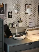 IKEA NYMÅNE НЮМОНЕ, робоча лампа з функц бездрот зарядж, білий 104.486.03 фото thumb №5