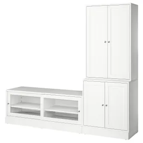 IKEA HAVSTA ХАВСТА, шкаф для ТВ, комбинация, белый, 241x47x212 см 795.347.83 фото