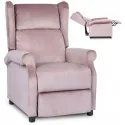Кресло реклайнер бархатное MEBEL ELITE SIMON Velvet, розовый фото thumb №1