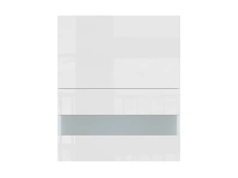 BRW Верхня кухонна шафа Sole L6 60 см з нахиленим дисплеєм білий екрю, альпійський білий/екрю білий FK_G2O_60/72_OV/O-BAL/BIEC фото №1