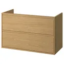 IKEA ÄNGSJÖN ЭНГШЁН, шкаф для раковины с ящиками, имит. дуб, 100x48x63 см 505.350.90 фото thumb №1
