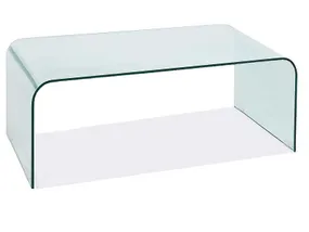 Скляний журнальний столик SIGNAL PRIAM A, прозорий, 60x120 фото