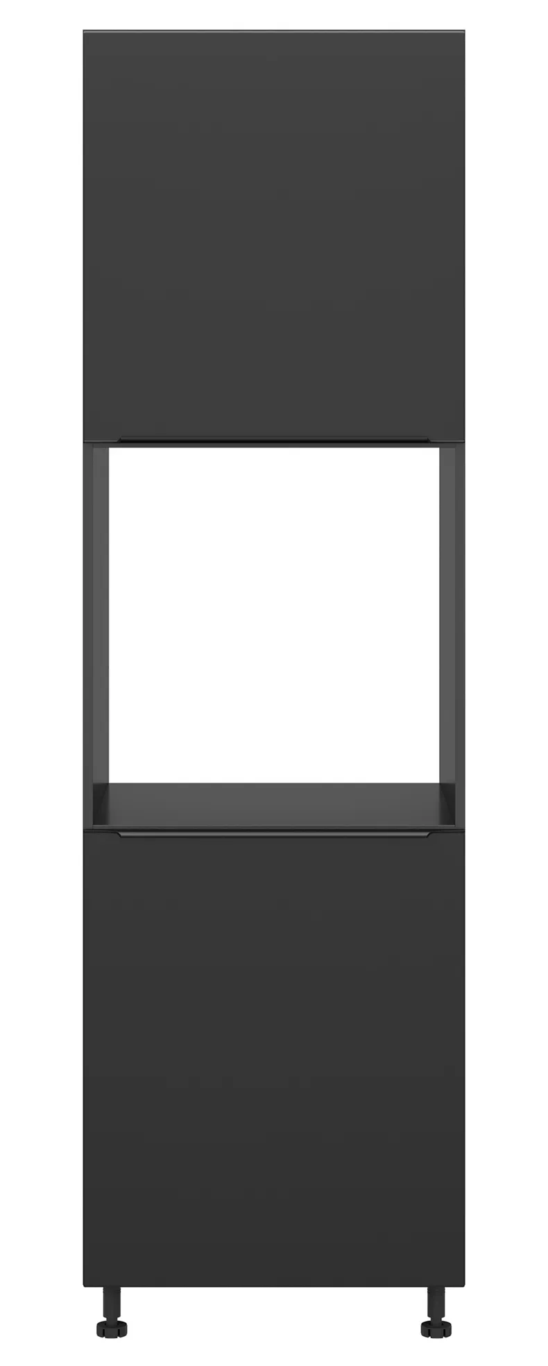 BRW Кухонный шкаф Sole L6 60 см левосторонний матовый черный, черный/черный матовый FM_DPS_60/207_L/L-CA/CAM фото №1