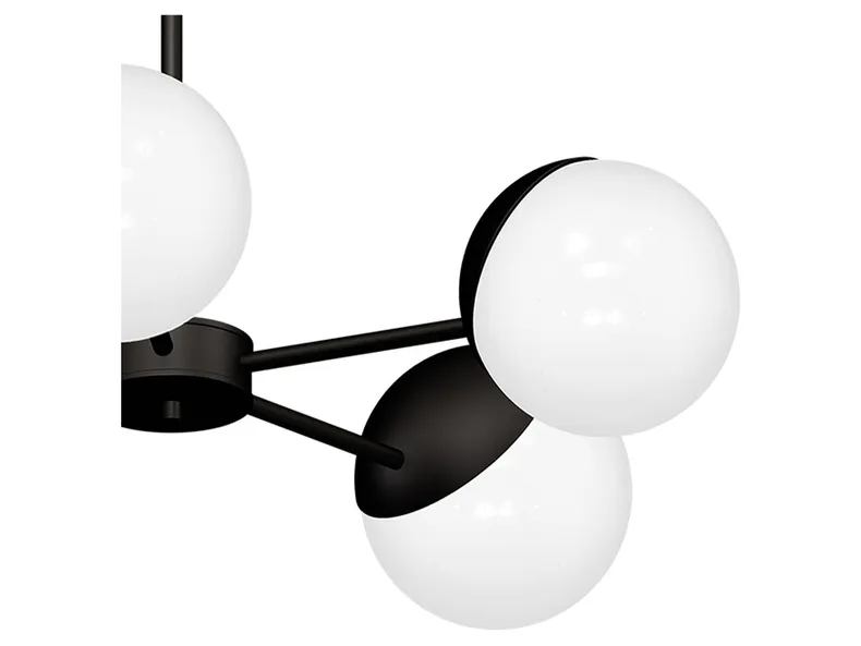 BRW Подвесной светильник с 5 точками крепления E14/40W/IP20 белый/черный металл Sfera Black 075578 фото №3