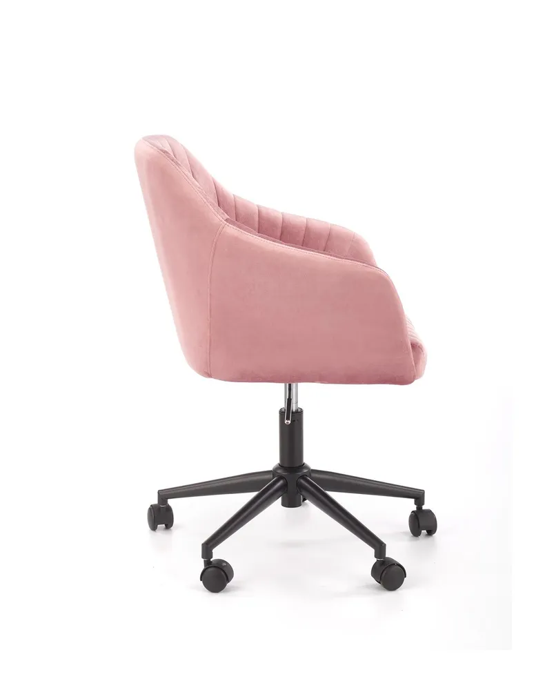 Крісло комп'ютерне офісне обертове HALMAR FRESCO, рожевий оксамит фото №2