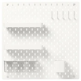 IKEA SKÅDIS СКОДИС, настенная панель, комбинация, белый, 56x56 см 092.165.95 фото