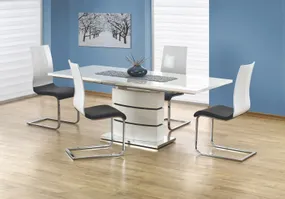 Обеденный стол раскладной HALMAR NOBEL 160-200x90 см белый фото