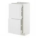 IKEA METOD МЕТОД / MAXIMERA МАКСИМЕРА, напольный шкаф / 2 фасада / 3 ящика, белый / Стенсунд белый, 40x37 см 294.095.12 фото thumb №1