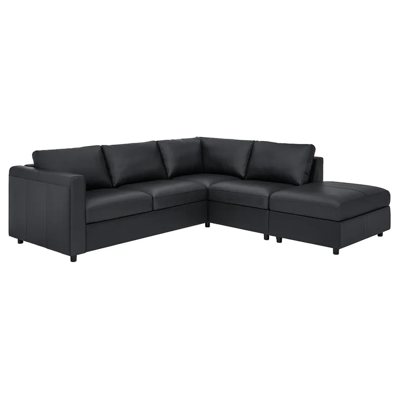 IKEA VIMLE ВІМЛЕ, кутовий диван, 4-місний, з відкритим кінцем/Гранн/Бомстад чорний 893.067.28 фото №1