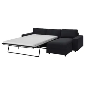 IKEA VIMLE ВІМЛЕ, 3-місний диван із кушеткою, з широкими підлокітниками/САКСЕМАРА чорно-синій 295.372.27 фото