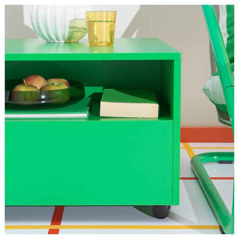 IKEA GARNANÄS ГАРНАНЭС, журнальный стол, зеленый, 65x65 см 005.565.08 фото №3