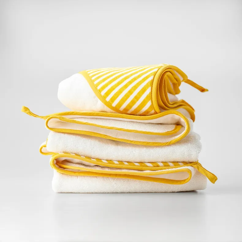IKEA GRÖNFINK ГРЁНФИНК, полотенце с капюшоном, желтый, 80x80 см 705.723.69 фото №3