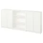 IKEA BILLY БІЛЛІ / OXBERG ОКСБЕРГ, комбінація книжк шаф з дверцят, білий, 240x106 см 194.835.88 фото