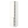 IKEA METOD МЕТОД, висока шафа із полицями / 2 дверцят, білий / ВАЛЛЬСТЕНА білий, 60x60x220 см 095.073.11 фото