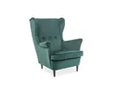 Мягкое кресло бархатное SIGNAL LORD Velvet, Bluvel 78 - зеленый фото thumb №1