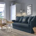 IKEA HOLMSUND ХОЛЬМСУНД, 3-місний диван-ліжко, КІЛАНДА темно-синій 095.169.28 фото thumb №3