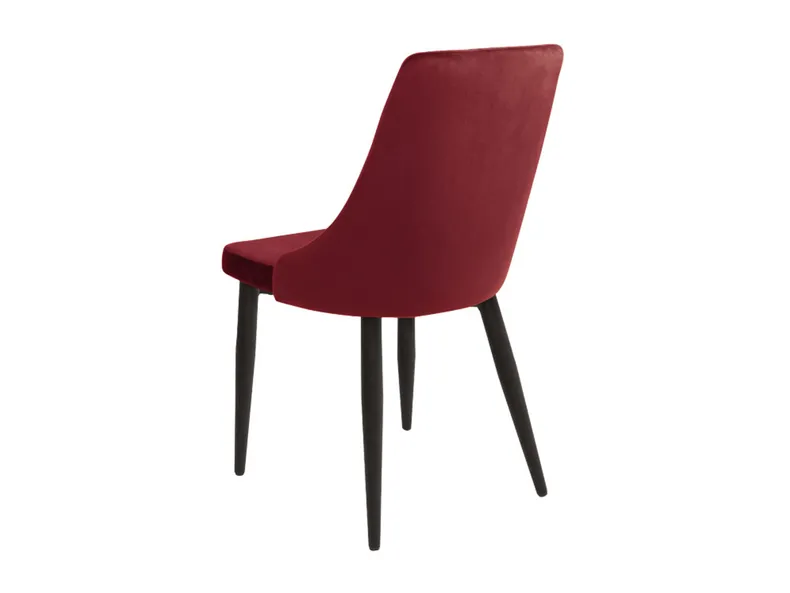 BRW Alvar, Комплект из 2 стульев бордового цвета (металлические ножки), бордовый/черный SJ80_36-N_METAL_2SZT-BORDO фото №4