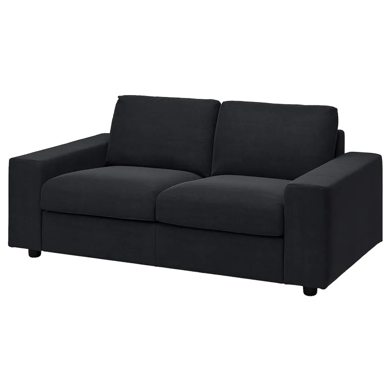 IKEA VIMLE ВІМЛЕ, чохол для 2-місного дивана, з широкими підлокітниками / САКСЕМАРА чорно-синій 194.005.93 фото №2