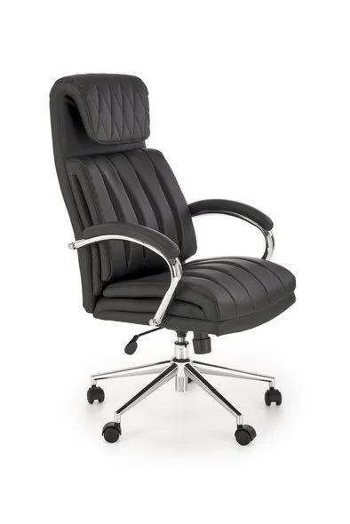 Кресло компьютерное офисное вращающееся HALMAR ROMANO черный, экокожа фото №1