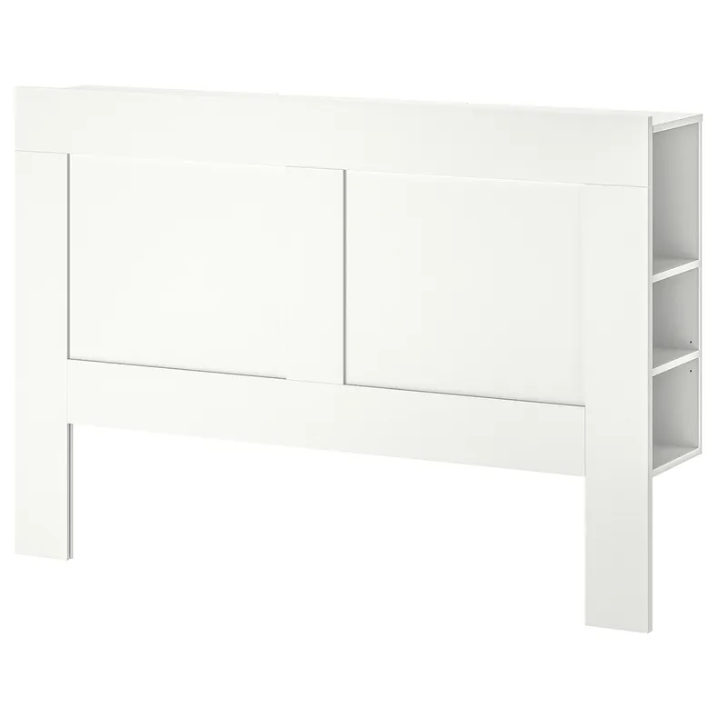 IKEA BRIMNES БРИМНЭС, изголовье с полкой, белый, 180 см 602.287.12 фото №1