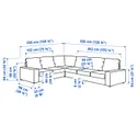 IKEA VIMLE ВІМЛЕ, кутовий диван, 5-місний, з широкими підлокітниками / ГУННАРЕД класичний сірий 394.018.03 фото thumb №6