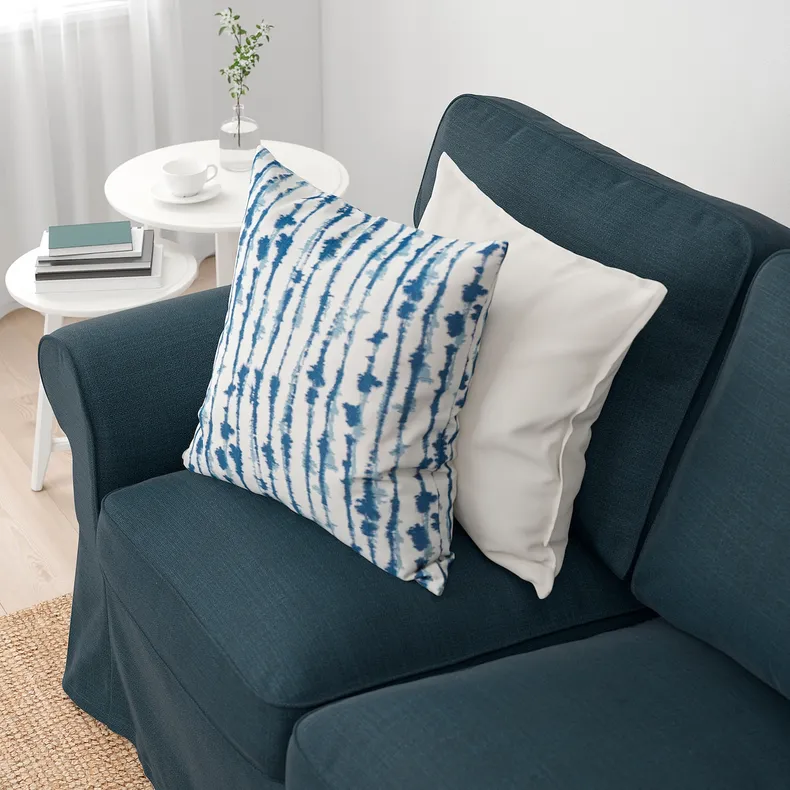 IKEA EKTORP ЭКТОРП, 3-местный диван, с шезлонгом/Hillared темно-синий 094.305.43 фото №2