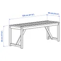 IKEA NÄMMARÖ НЕММАРЕ, лавка, вулична, світло-коричнева морилка, 120 см 605.103.10 фото thumb №5