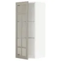 IKEA METOD МЕТОД, навісна шафа,полиці / скляні дверцята, білий / стенсундський бежевий, 40x100 см 194.601.10 фото thumb №1