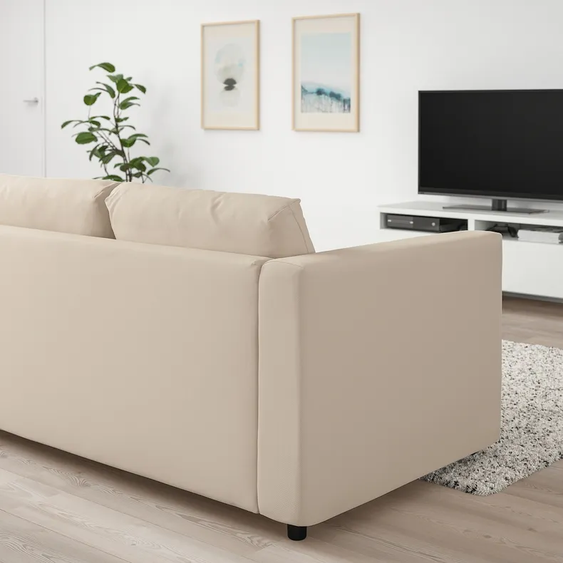 IKEA VIMLE ВІМЛЕ, 2-місний диван, ХАЛЛАРП бежевий 993.990.05 фото №3