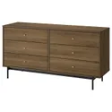 IKEA RÅDMANSÖ, комод, 6 шухляд, коричневий горіх, 159x48x81 см 905.936.05 фото thumb №2