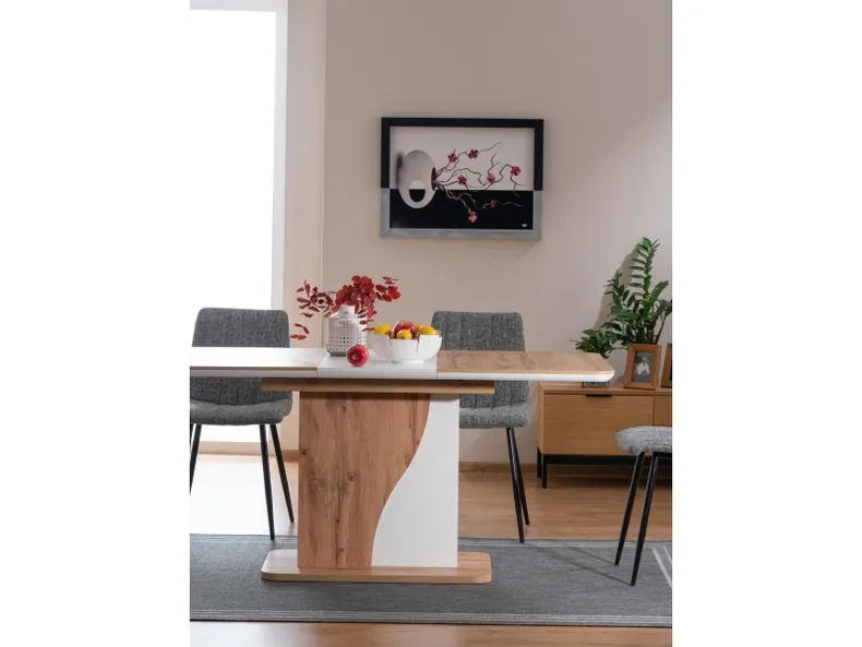Стол кухонный SIGNAL SIRIUS IN, белый матовый / эффект бетона, 80x120 фото №12