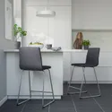 IKEA LILLÅNÄS ЛІЛЛОНЕС, барний стілець, хромований / ГУННАРЕД темно-сірий, 63 см 905.347.91 фото thumb №7