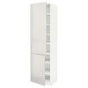 IKEA METOD МЕТОД, висока шафа із полицями / 2 дверцят, білий / Ringhult світло-сірий, 60x60x220 см 194.630.95 фото thumb №1