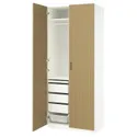 IKEA PAX ПАКС / TONSTAD ТОНСТАД, гардероб, комбинация, белый/оконный дуб, 100x60x236 см 095.489.67 фото thumb №1