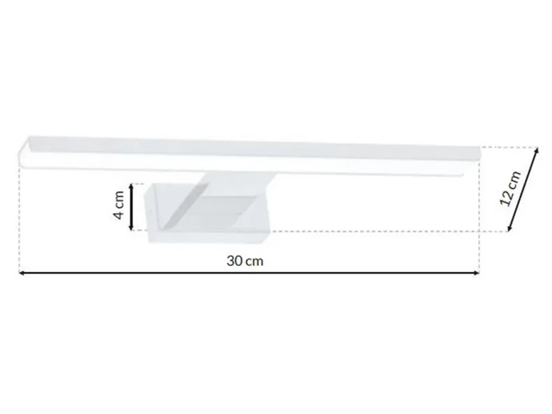 BRW Светильник настенный металлический для ванной комнаты Shine LED белый 086750 фото №2