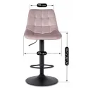 Барний стілець оксамитовий MEBEL ELITE ARCOS 2 Velvet, рожевий фото thumb №11
